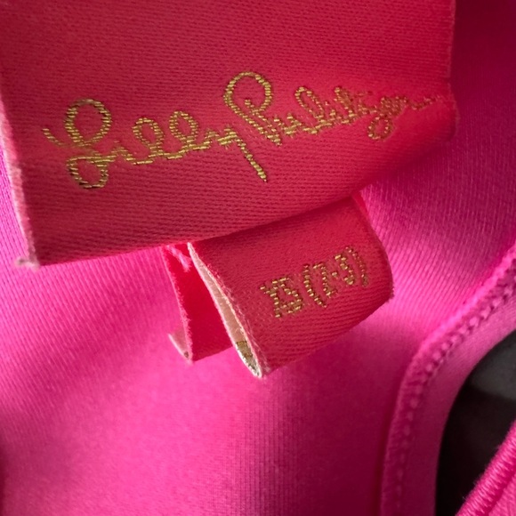 Lilly Pulitzer Addyson Dress Pink Sleeveless Gold Embellished Waist Sz XS (2/3) - Picture 4 of 5